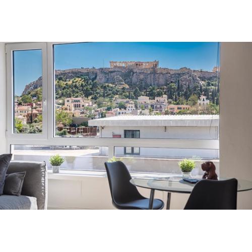 Stylish Studio: Acropolis View in Monastiraki Sq.