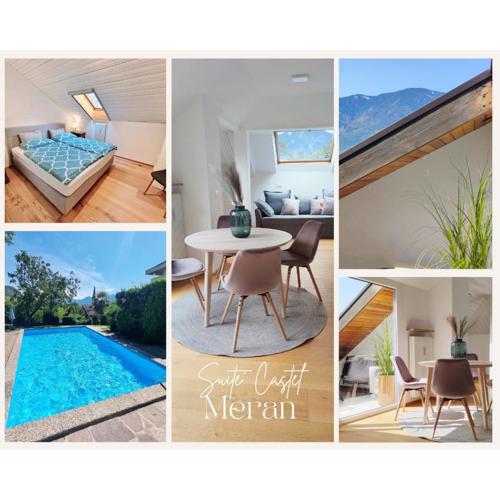 Suite Castel MeranO - panorama terrace and pool