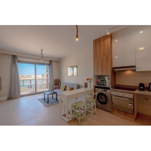 Sunny 1BR Retreat Newest Project Shedwan El Gouna Lagoon & Pool