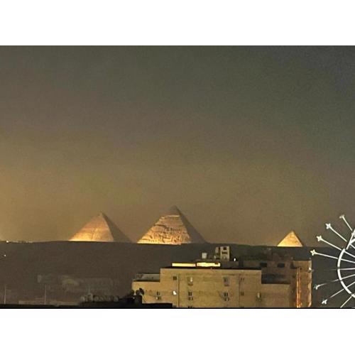 Sunrise pyramids view