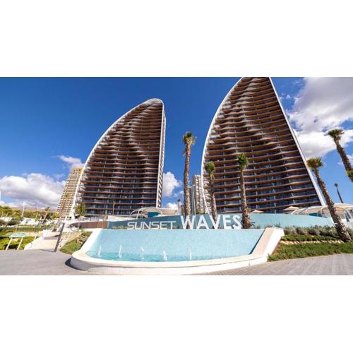 Sunset Waves I by Coblanca Rentals