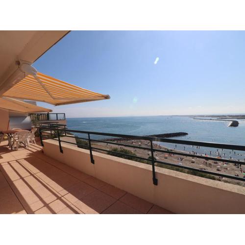 Superbe 3 pièces avec terrasse de 74m², clim et wifi, à Sète - FR-1-472A-131