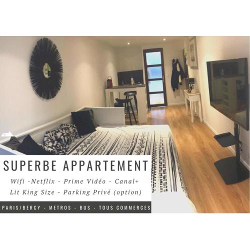 Superbe appartement Paris/Bercy (12e) wifi&Netflix