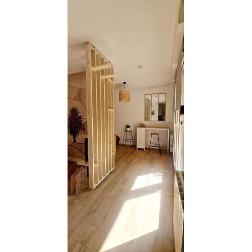 T1bis meublé cozy avec jardin et parking privé