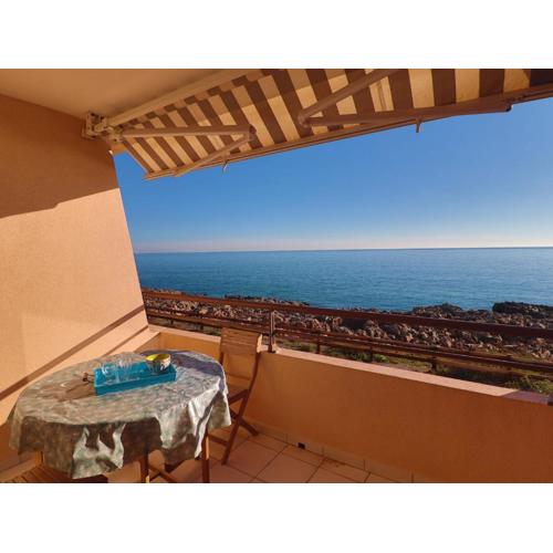 T2 avec WIFI, 1ère ligne mer, terrasse, parking - FR-1-472A-310