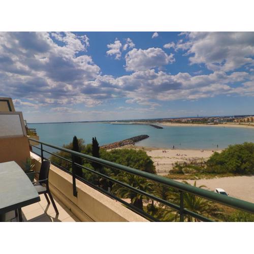 T2 cab en résidence avec piscine à la plage et terrasse à Sète - FR-1-472A-315