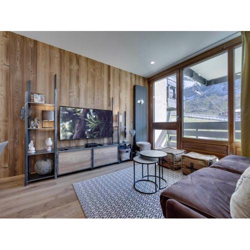 T3 traversant 6 pers. au pied des pistes à Val Claret avec Wifi - FR-1-641-90