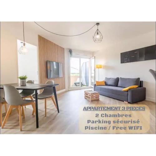 *T3*Toulouse Purpan+Parking+Piscine