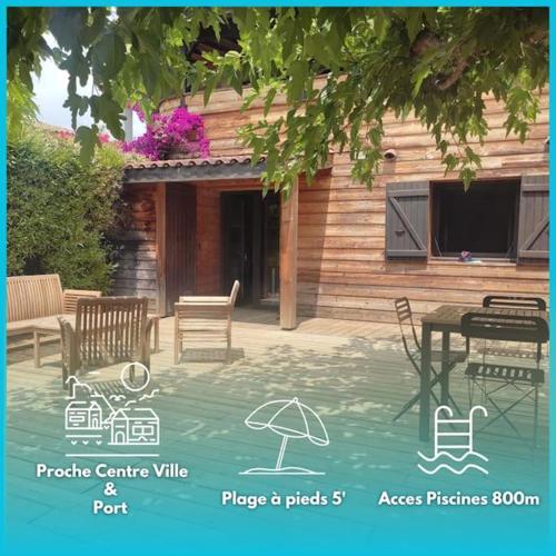 T4 Caminu 110m2 - Jardin, piscine, 6 pers, parking