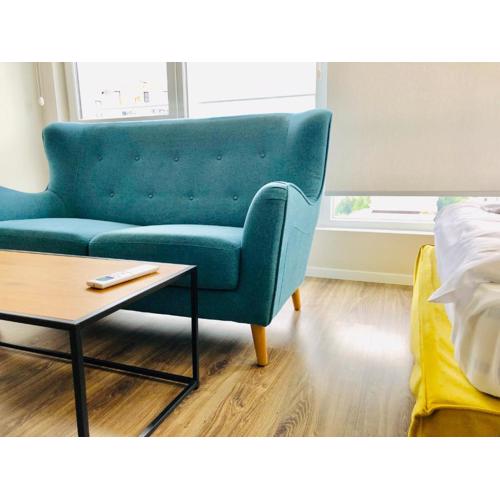 Turquoise and Magenta Apartment
