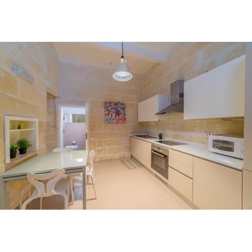 Typical Maltese town house just outside Valletta