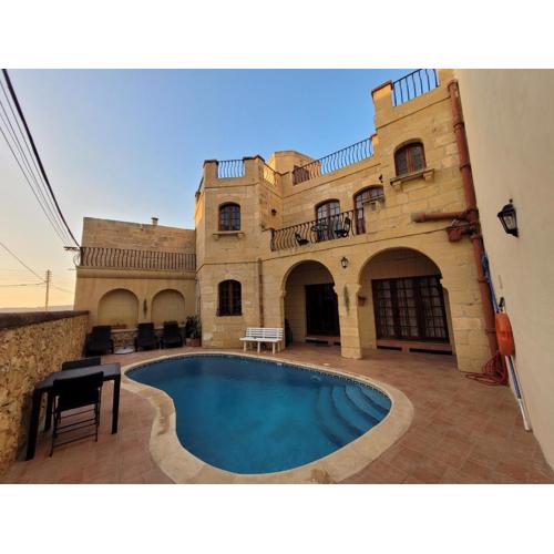 UNDER NEW MANAGEMENT! Sant Antnin Luxurious Farmhouse Villa With Pool Sannat Near Victoria Gozo Family Friends Couples Views Balcony Roof Terrace Romantic Getaway