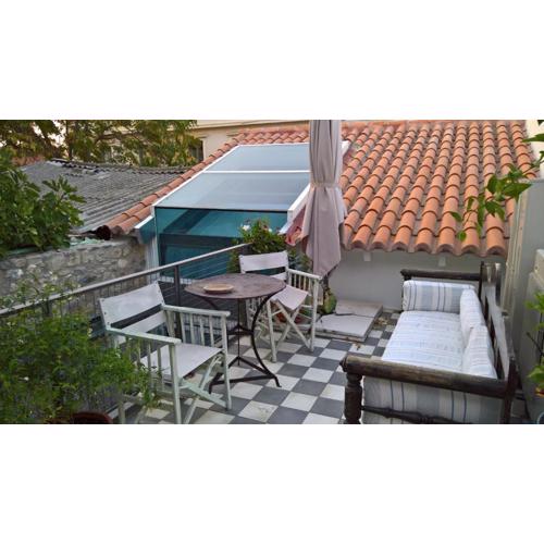 Under the Acropolis, tiny room, big terrace
