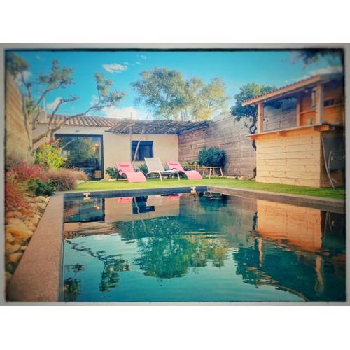 Villa DOLCE, piscine privée chauffée & jacuzzi privatif, 5mn des plages