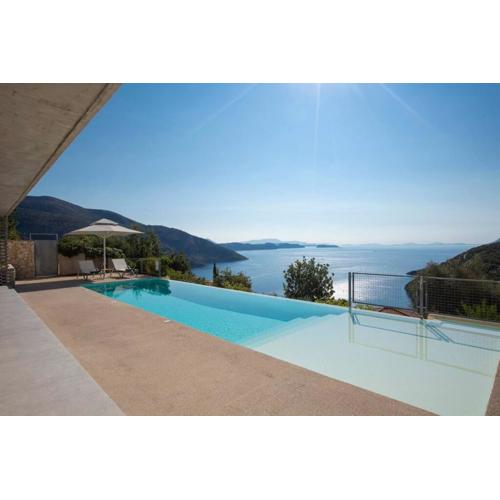 Villa Posidonia of BLUE CAVES complex with perfect view & salt water pool