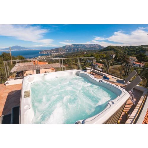 Villa Rosa a schiera Jacuzzi with sea view