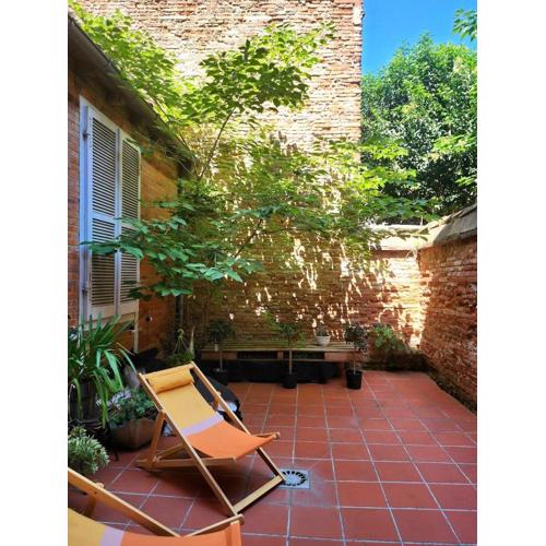 Zen rustic home & private backyard Toulouse center