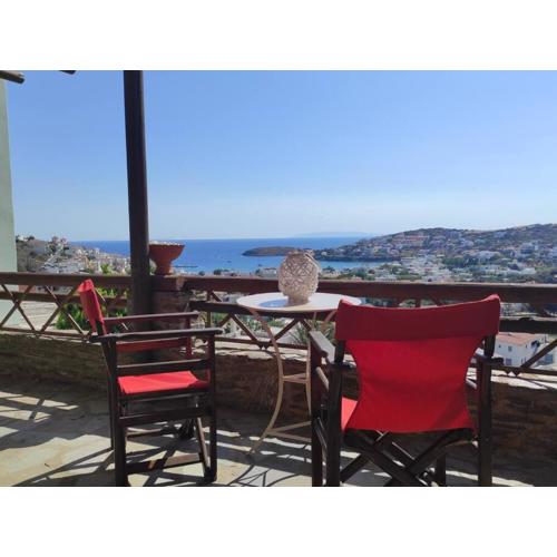 Zenios Andros-Cycladic house overlooking Batsi bay