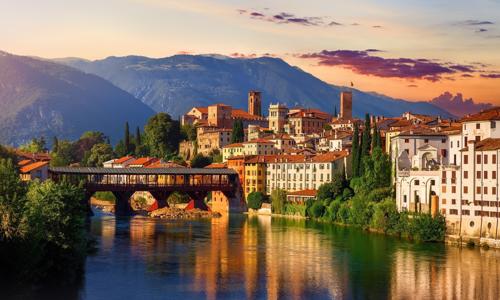 Itálie blízko Benátek a Verony: Bassano del Grappa v Bonotto Hotelu Belvedere **** se snídaní formou bufetu