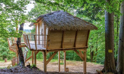 Slovensko: Kysuce v domečku na stromě v Resortu Husárik se snídaní, welcome drinkem a vstupem do wellness